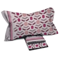 Garnero Arredamenti Set lenzuola letto alla francese in cotone fantasia greca Apple Discount