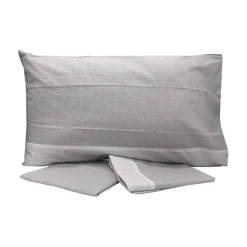 Garnero Arredamenti Set lenzuola letto singolo in cotone grigio Freedom Discount