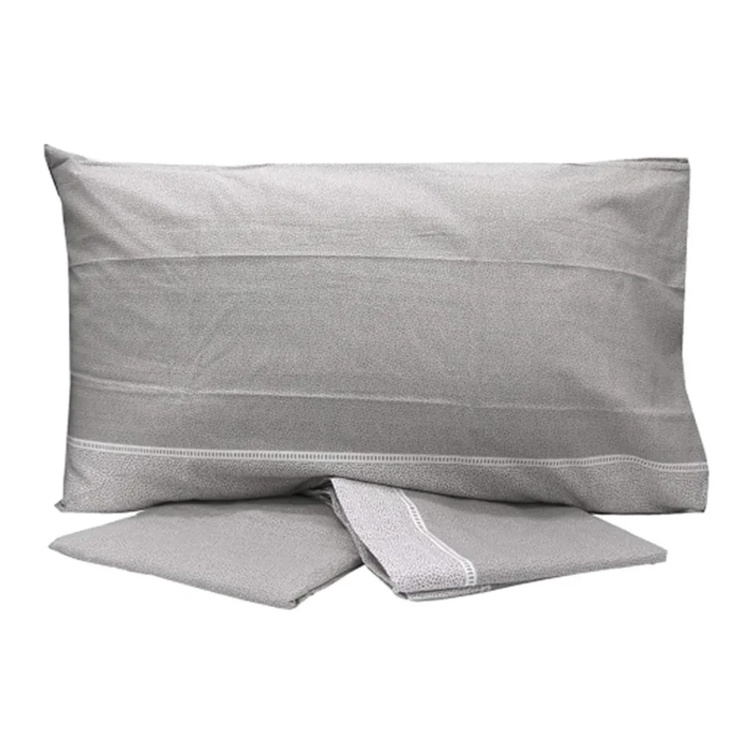 Garnero Arredamenti Set lenzuola letto una piazza e mezza in cotone grigio Freedom