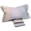 Garnero Arredamenti Set lenzuola matrimoniale in cotone rigato arancio viola blu Sacher Online
