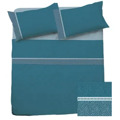 Garnero Arredamenti Set lenzuola matrimoniali in cotone petrolio Freedom Sale