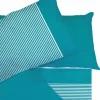 Garnero Arredamenti Set lenzuola matrimoniali con 4 federe in cotone turchese Strudel Best