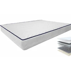 Garnero Arredamenti Set materasso 140x190cm francese con rete a doghe Elisir Gihome® Hot