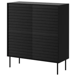 Garnero Arredamenti Set mobili soggiorno completo moderno nero Wild Nero Opaco Best