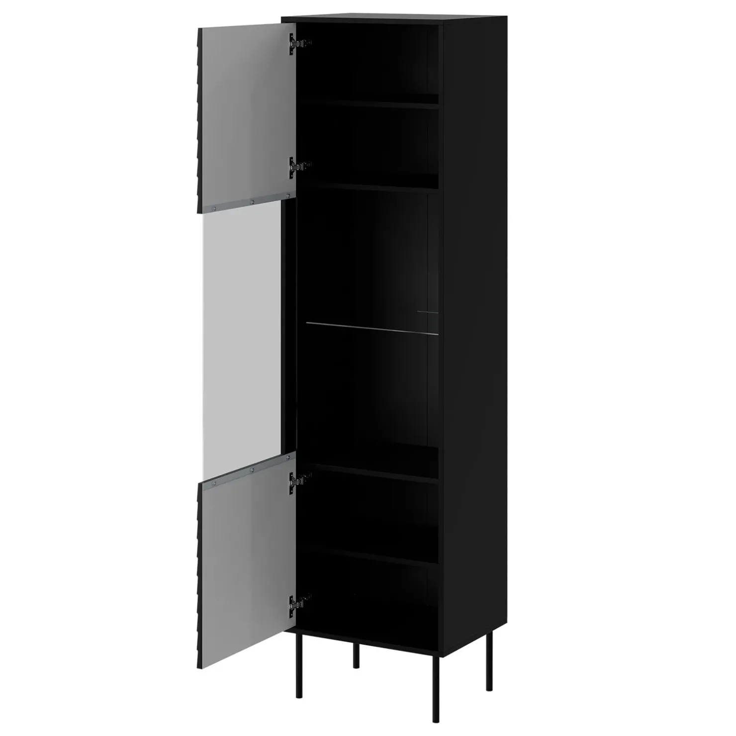 Garnero Arredamenti Set mobili soggiorno completo moderno nero Wild Nero Opaco Best