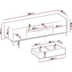Garnero Arredamenti Set mobili soggiorno completo beige frontali serigrafati Miriam 1 Best