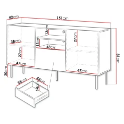 Garnero Arredamenti Set mobili soggiorno completo noce cannettato Gabiot Discount
