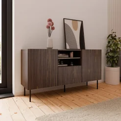 Garnero Arredamenti Set mobili soggiorno completo noce cannettato Gabiot Discount