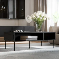 Garnero Arredamenti Set mobili soggiorno completo Stark 2 Nero Opaco Clearance