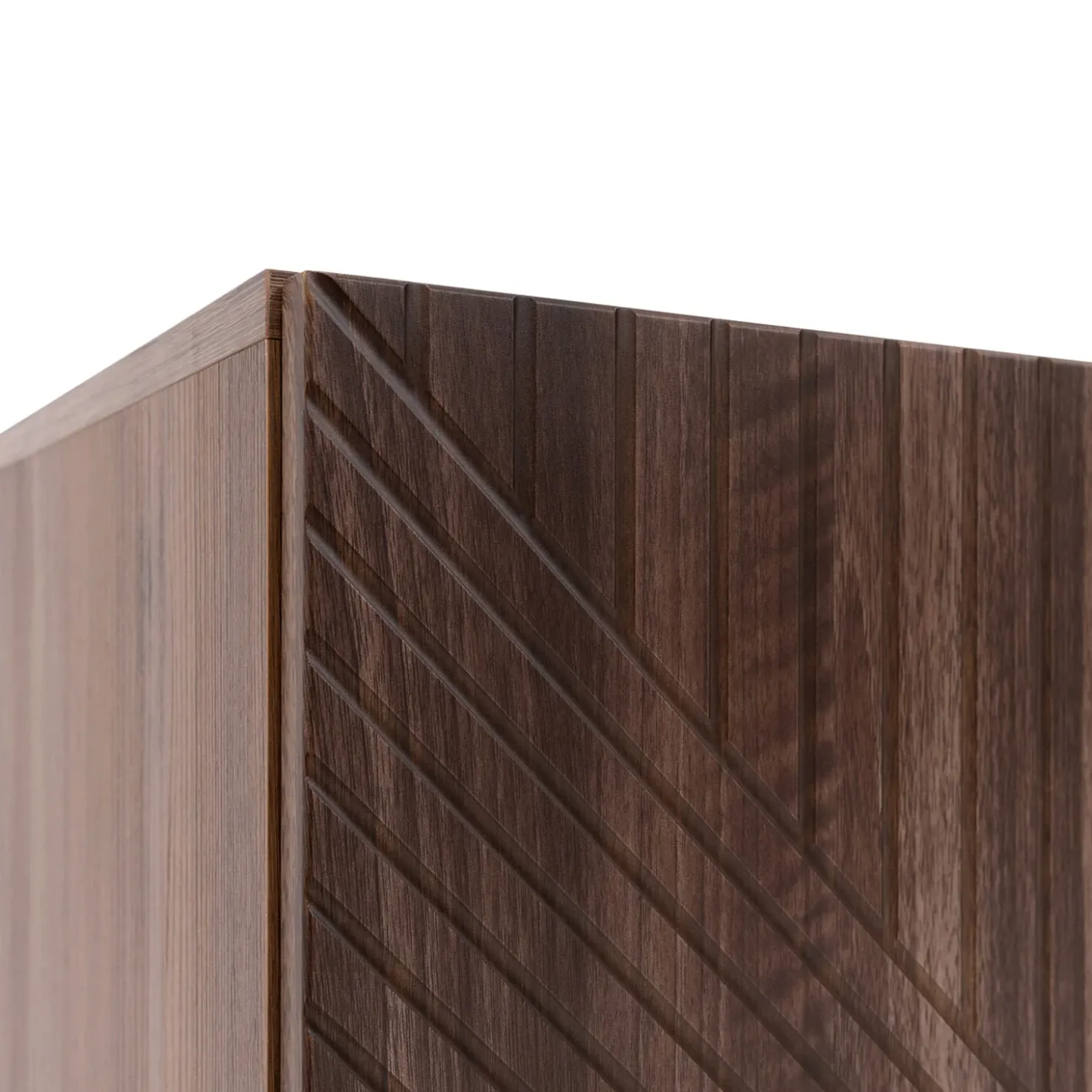 Garnero Arredamenti Set mobili soggiorno completo noce scuro con frontali serigrafati Savanna Outlet