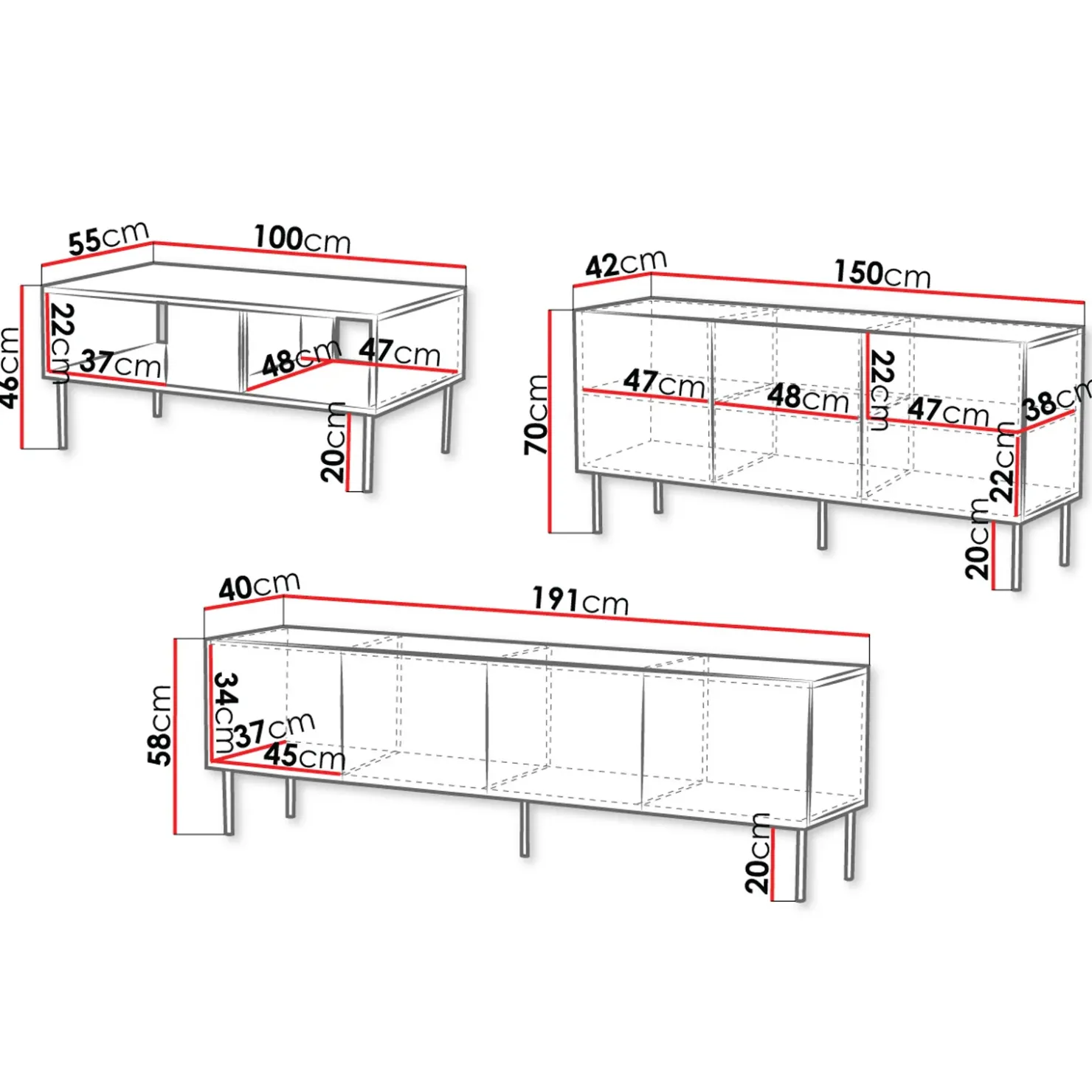 Garnero Arredamenti Set mobili soggiorno completo noce scuro con frontali serigrafati Savanna Outlet