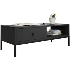 Garnero Arredamenti Set mobili soggiorno completo design moderno nero Pollon 2 Nero Opaco Best