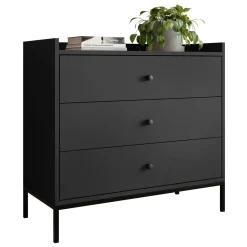 Garnero Arredamenti Set mobili soggiorno completo design moderno nero Pollon 2 Nero Opaco Best