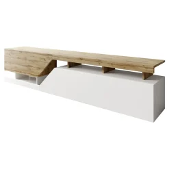 Garnero Arredamenti Set mobili soggiorno completo rovere bianco Modesta Bianco Opaco - Rovere Sale