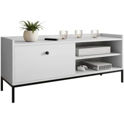 Garnero Arredamenti Set mobili soggiorno completo design moderno bianco Pollon 2 Bianco Opaco