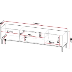 Garnero Arredamenti Set mobili soggiorno completo con mobile TV e madia Giuggiola Bianco Opaco New