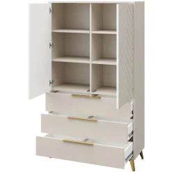 Garnero Arredamenti Set mobili soggiorno completo beige frontali serigrafati Miriam 2 Hot