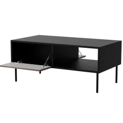 Garnero Arredamenti Set mobili soggiorno completo moderno noce nero Wild 2 Noce - Nero opaco Outlet