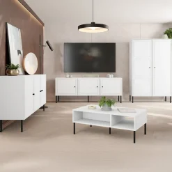 Garnero Arredamenti Set mobili soggiorno completo Stark 1 Bianco Opaco Discount