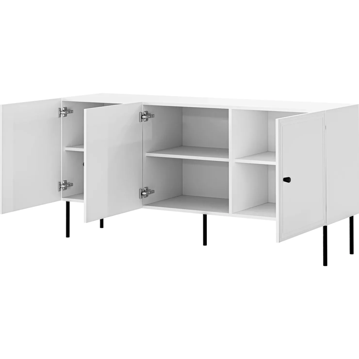 Garnero Arredamenti Set mobili soggiorno completo Stark 1 Bianco Opaco Discount