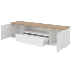 Garnero Arredamenti Set mobili soggiorno completo moderno bianco rovere Relaxio Hot