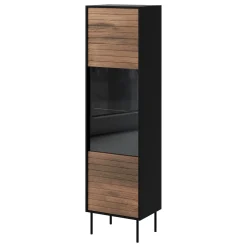 Garnero Arredamenti Set mobili soggiorno completo moderno noce nero Wild Noce - Nero opaco Best