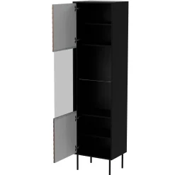 Garnero Arredamenti Set mobili soggiorno completo moderno noce nero Wild Noce - Nero opaco Best