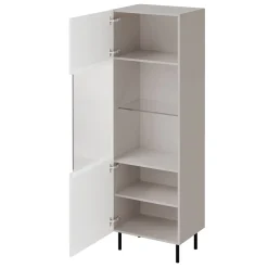 Garnero Arredamenti Set mobili soggiorno completo con frontali cannettati beige Ziggy 2 Clearance