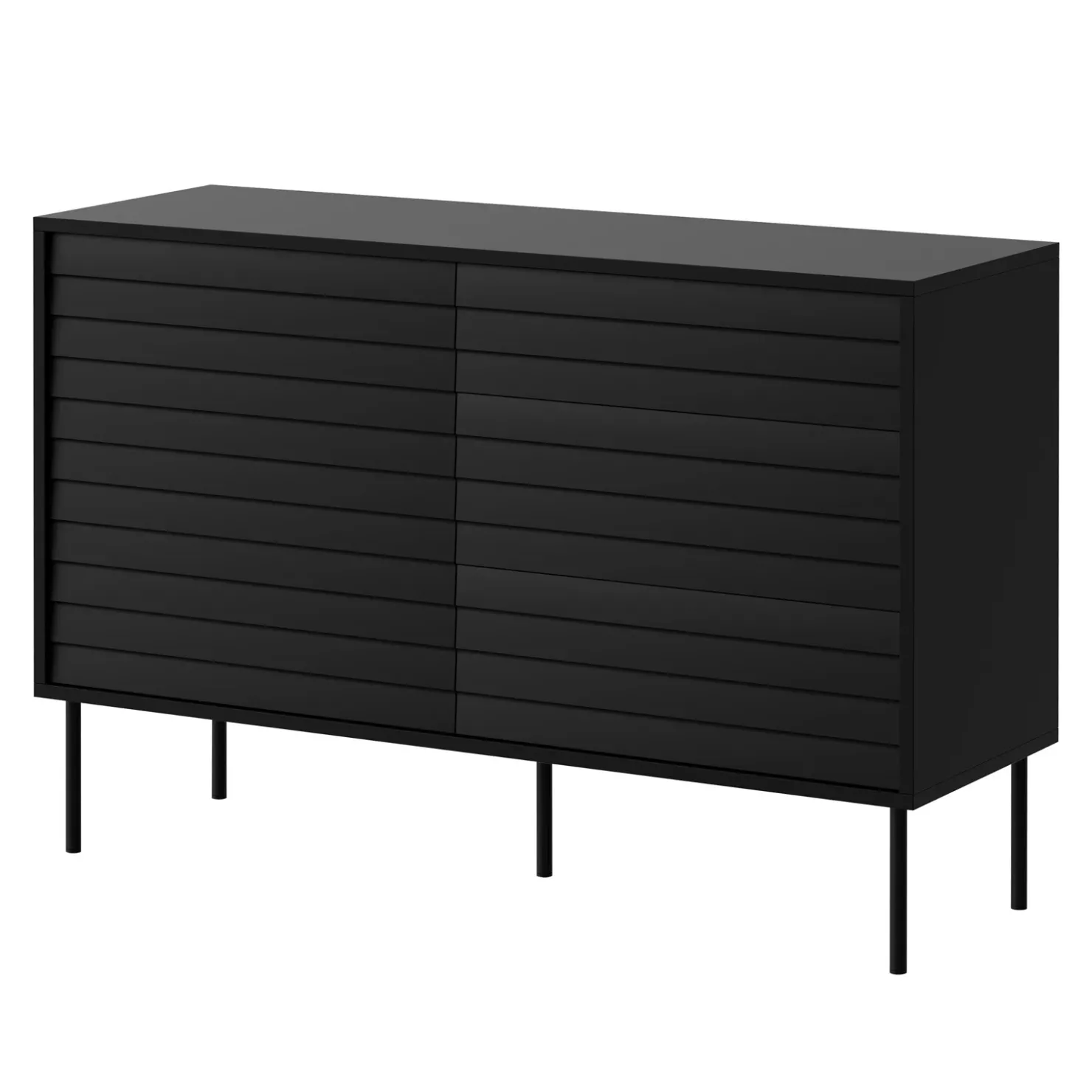 Garnero Arredamenti Set mobili soggiorno completo moderno nero Wild 2 Nero Opaco Discount