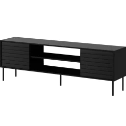 Garnero Arredamenti Set mobili soggiorno completo moderno nero Wild 2 Nero Opaco Discount