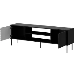 Garnero Arredamenti Set mobili soggiorno completo moderno nero Wild 2 Nero Opaco Discount