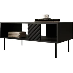 Garnero Arredamenti Set mobili soggiorno completo nero Daniele Nero Opaco