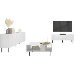 Garnero Arredamenti Set mobili soggiorno completo bianco Daniele Bianco Opaco Hot