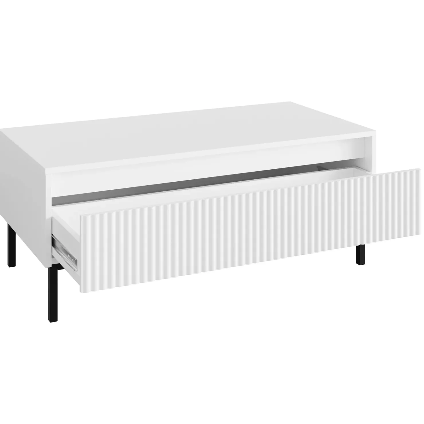 Garnero Arredamenti Set mobili soggiorno completo design cannettato bianco Strike 2 Bianco Opaco Sale