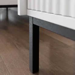 Garnero Arredamenti Set mobili soggiorno completo design cannettato bianco Strike 2 Bianco Opaco Sale