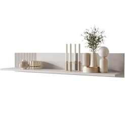 Garnero Arredamenti Set mobili soggiorno completo con frontali cannettati beige Ziggy 4 Hot