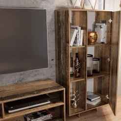 Garnero Arredamenti Set mobili soggiorno completo industrial legno vecchio antico West Gihome® Online