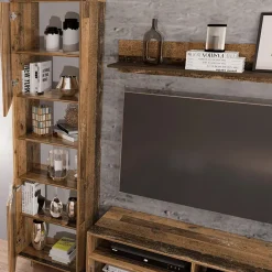 Garnero Arredamenti Set mobili soggiorno completo industrial legno vecchio antico West Gihome® Online