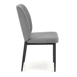 Garnero Arredamenti Set tavolo 110/170cm + 4 sedie imbottite grigio nero Albani Best