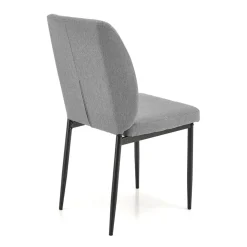 Garnero Arredamenti Set tavolo 110/170cm + 4 sedie imbottite grigio nero Albani Best