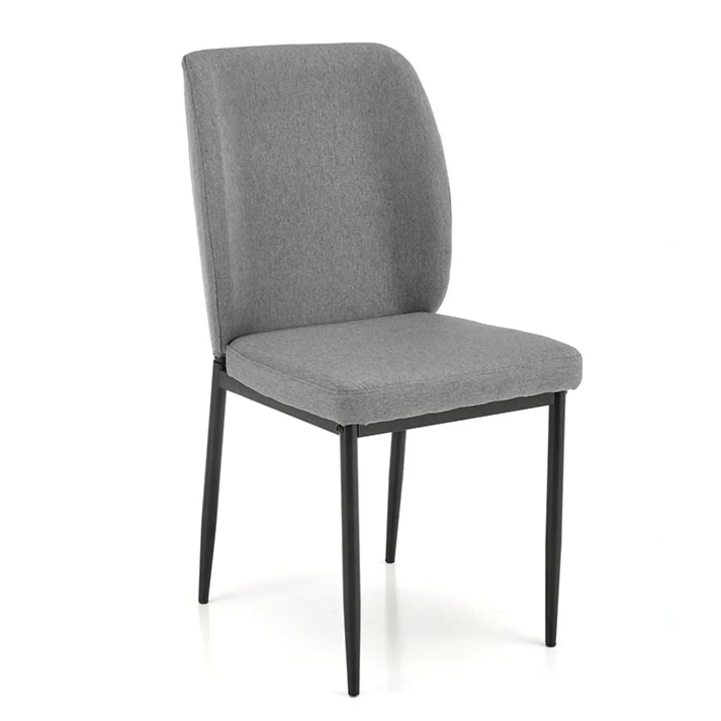 Garnero Arredamenti Set tavolo 110/170cm + 4 sedie imbottite grigio nero Albani Best