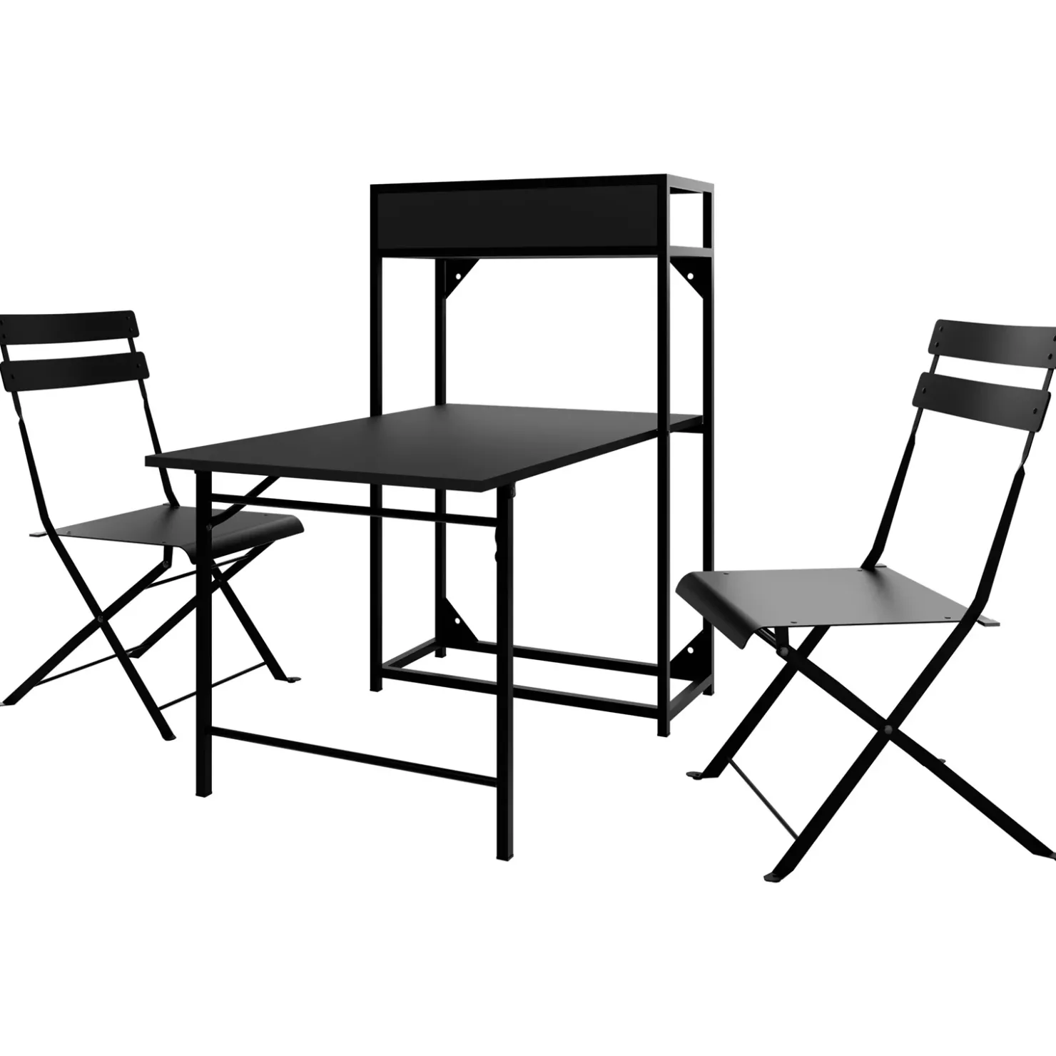 Garnero Arredamenti Set tavolo da giardino 2 sedie con fioriera Marin Nero Online