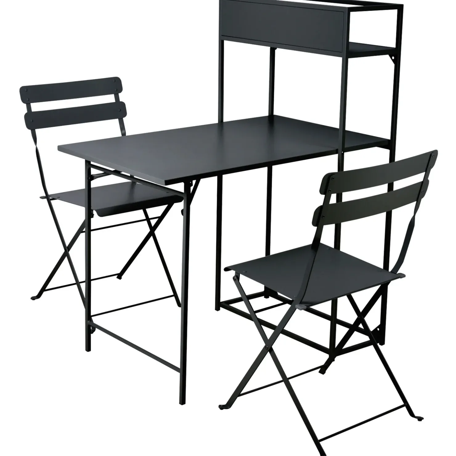 Garnero Arredamenti Set tavolo da giardino 2 sedie con fioriera Marin Nero Online