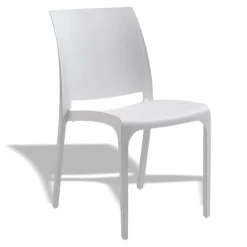Garnero Arredamenti Set tavolo da giardino esterno dehors 150x90 cm antracite + 4 sedie bianco Coral Antracite - Bianco New