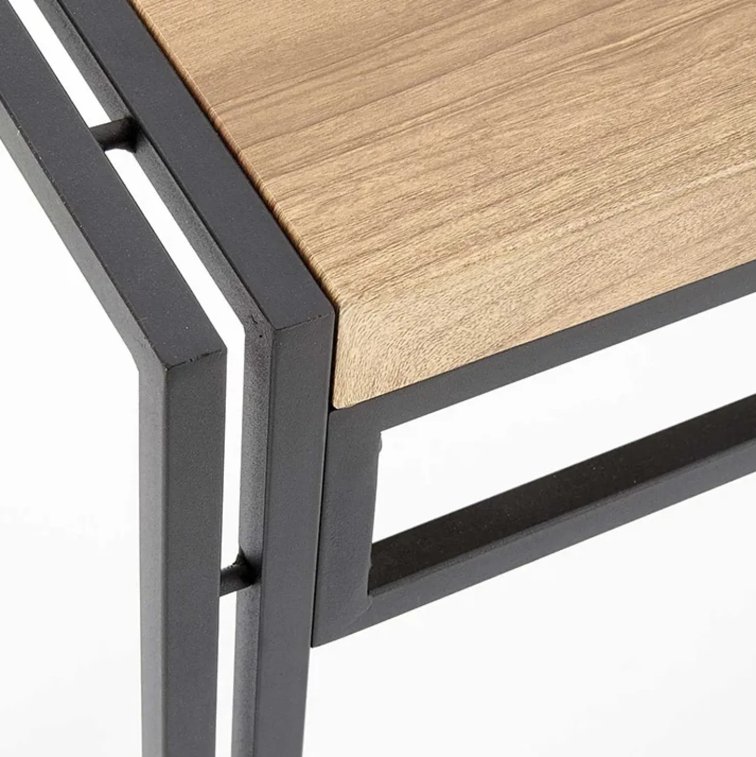 Garnero Arredamenti Set tavolo 140x80cm + 6 sedie moderno acciaio rovere Zamora Online