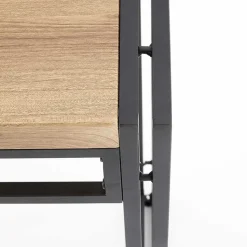 Garnero Arredamenti Set tavolo 140x80cm + 6 sedie moderno acciaio rovere Zamora Online