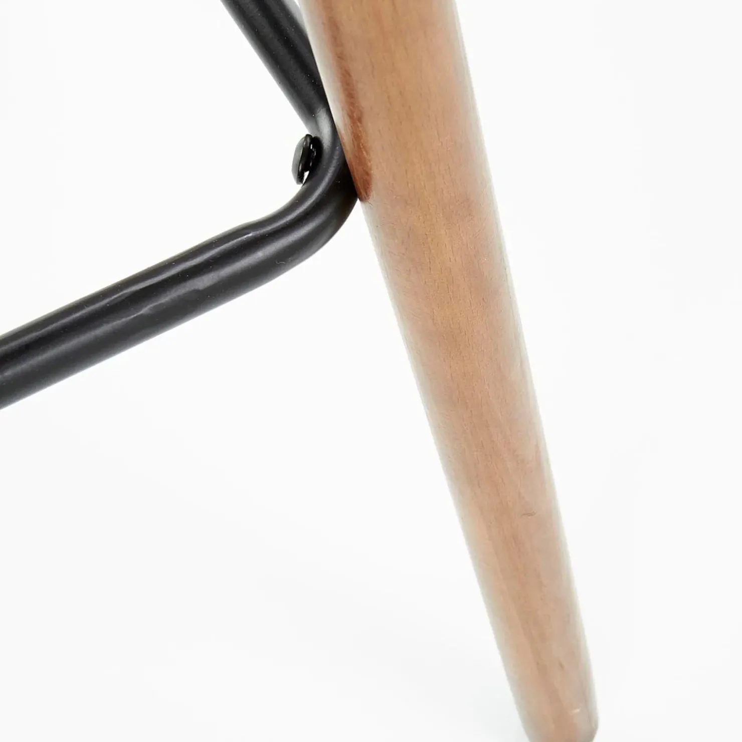 Garnero Arredamenti Sgabello alto imbottito stile scandinavo in velluto rovere Nate Grigio New