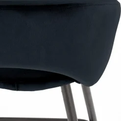 Garnero Arredamenti Sgabello alto moderno da bar in velluto Fober Nero