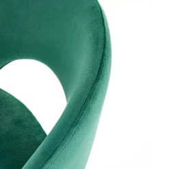 Garnero Arredamenti Sgabello alto moderno da bar in velluto nero Fober Verde Online