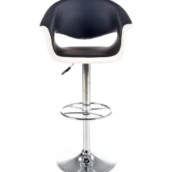 Garnero Arredamenti Sgabello alto regolabile moderno in ecopelle nero bianco Daisy Hot